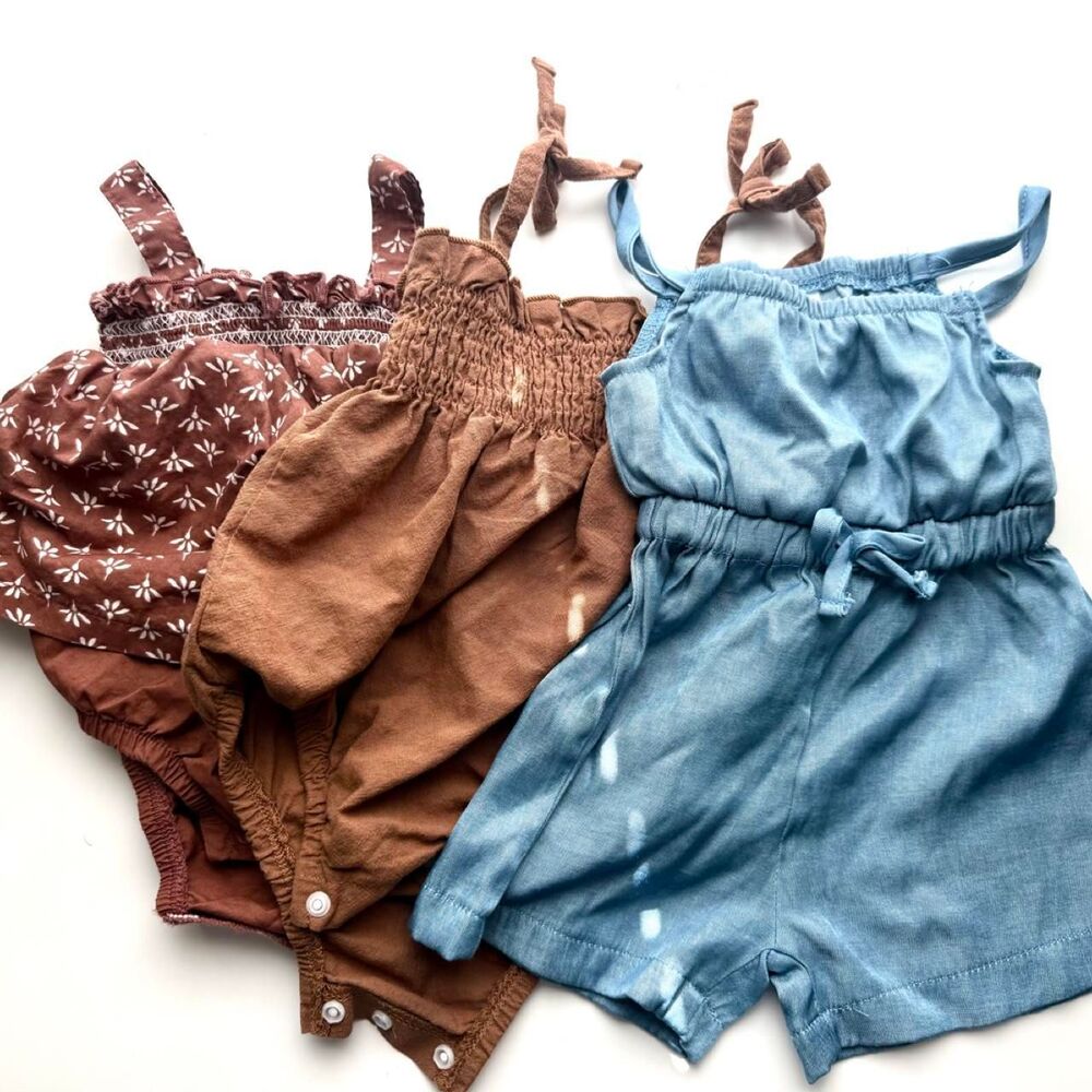 Baby Girl 3-6M Outfit Bundle SHEIN + Carter’s Rompers